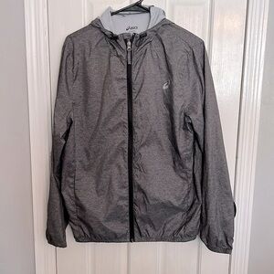 Asics Gray full zip Windbreaker S